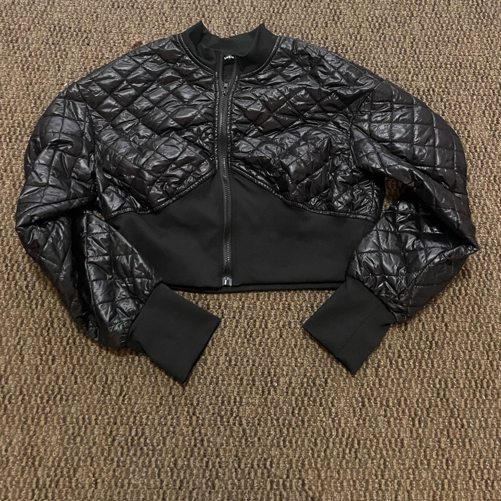 Black leather jacket